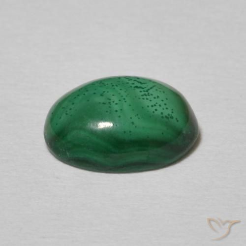 Malachite Vert moyen naturelle ovale, 2.32 ct, Opaque