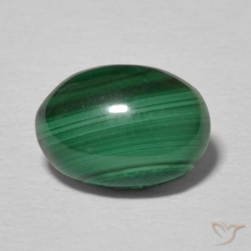 2.36ct Naturel Vert foncé Malachite, ovale, Opaque