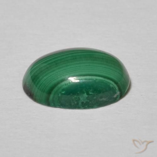 Malachite Vert foncé naturelle ovale, 2.36 ct, Opaque