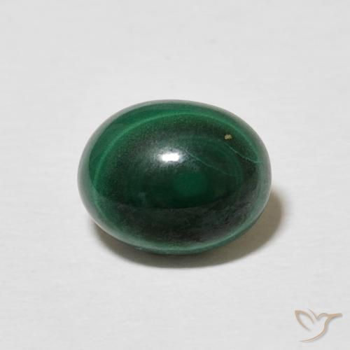 2.91ct Naturel Vert foncé Malachite, ovale, Opaque