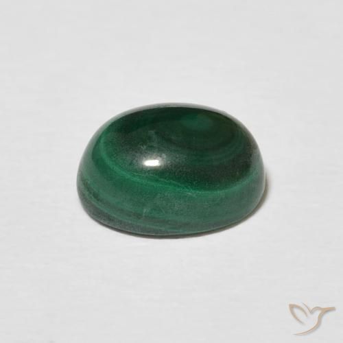 Malachite Vert foncé naturelle ovale, 2.91 ct, Opaque