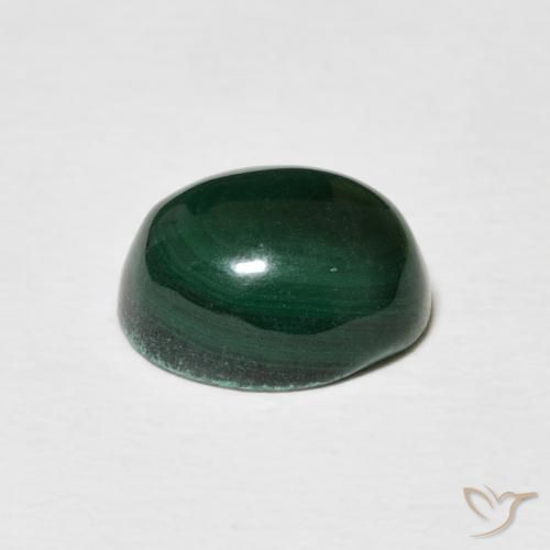 Malachite Vert foncé naturelle ovale, 4.66 ct, Opaque