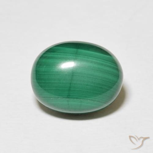 5.75ct Naturel Vert moyen Malachite, ovale, Opaque