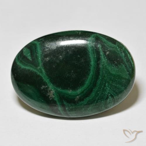 79.08ct Naturel Vert foncé Malachite, ovale, Opaque