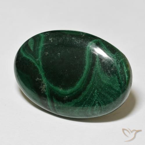 Malachite Vert foncé naturelle ovale, 79.08 ct, Opaque