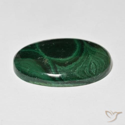 Malachite Vert foncé naturelle ovale, 79.08 ct, Opaque