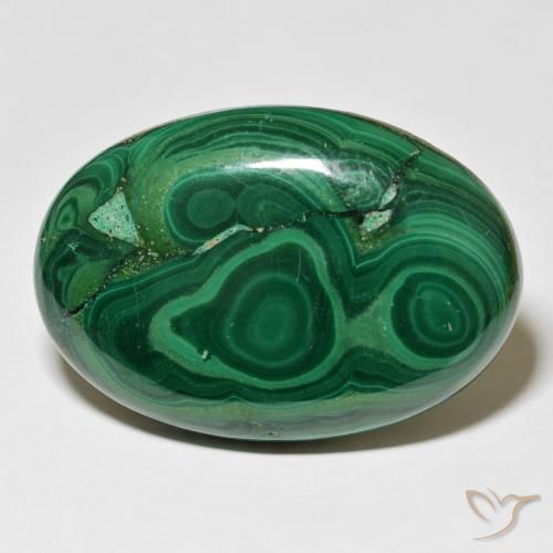 83.20ct Naturel Vert multicolore Malachite, ovale, Opaque