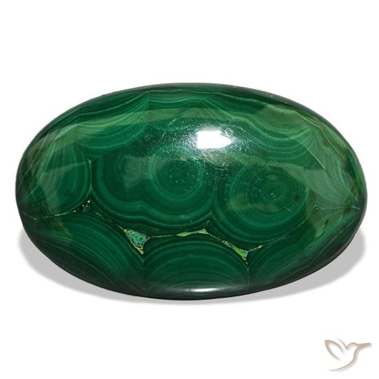 Malachite vert de 40,20 ct, ovale, opaque