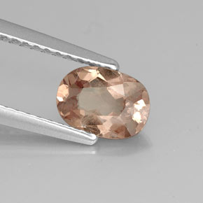 Grenat malaya rose naturelle coupe ovale, 0,98 ct, VS