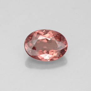 Grenat malaya rose naturelle coupe ovale, 1,08 ct, VS