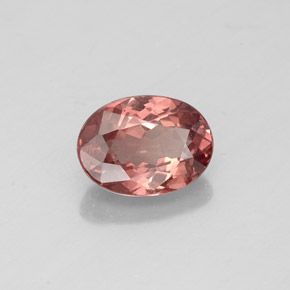 Grenat malaya rose naturelle coupe ovale, 1,08 ct, VS