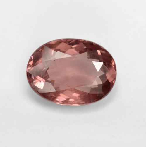 Grenat malaya rose naturelle coupe ovale, 1,14 ct, VS