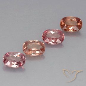 Achetez naturel 3.85ct Orange rose Grenat Malaya gems, Coupe coussin, En provenance Tanzanie chez GemSelect. En stock, livraison internationale!