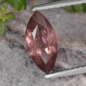 Grenat malaya rose naturelle marquise, 1,27 ct, VS