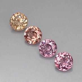 Achetez naturel 3,80ct multicolore grenat malaya gems, coupe roude, en provenance tanzanie chez gemselect. en stock, livraison internationale!