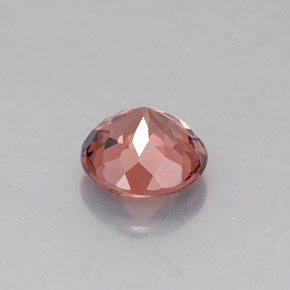 Grenat Malaya Orange rose naturelle Coupe roude, 1.34 ct, VVS-VS