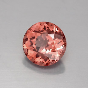 Grenat malaya orange naturelle coupe roude, 1,49 ct, VS