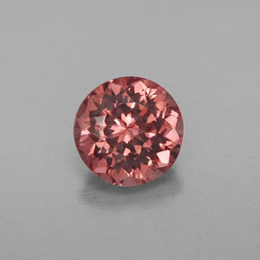 Grenat malaya orange naturelle coupe roude, 1,35 ct, VVS-VS