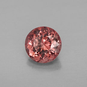 Grenat malaya orange naturelle coupe roude, 1,35 ct, VVS-VS