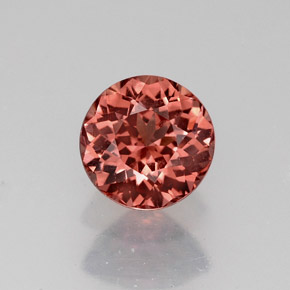 Grenat malaya orange naturelle coupe roude, 1,18 ct, VVS-VS