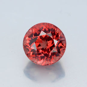 Grenat malaya orange naturelle coupe roude, 3,33 ct, VS