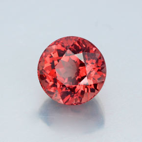 Grenat malaya orange naturelle coupe roude, 3,33 ct, VS