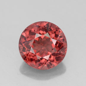 Grenat malaya rose naturelle coupe roude, 3,21 ct, VS