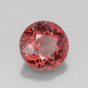 Grenat malaya rose naturelle coupe roude, 3,21 ct, VS