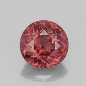 Grenat malaya rose naturelle coupe roude, 3,14 ct, VS