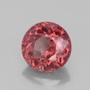 Grenat malaya rose naturelle coupe roude, 3,14 ct, VS