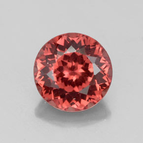 Grenat malaya orange naturelle coupe roude, 2,63 ct, VVS