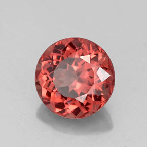 Grenat malaya orange naturelle coupe roude, 2,63 ct, VVS