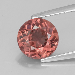 Grenat malaya rose naturelle coupe roude, 2,37 ct, VS
