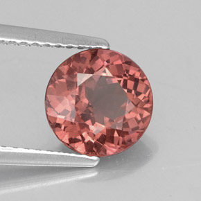 Grenat malaya rose naturelle coupe roude, 2,37 ct, VS