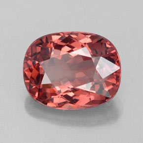 Grenat malaya rose naturelle coupe coussin, 3,66 ct, VVS-VS