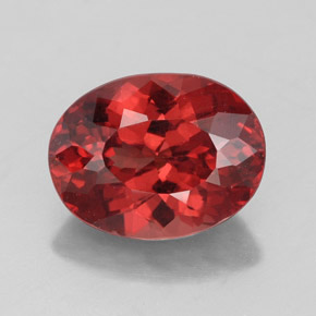 Grenat malaya rose naturelle coupe ovale, 3,56 ct, VVS-VS