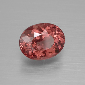 Grenat Malaya Rose naturelle Coupe ovale, 3.45 ct, VS