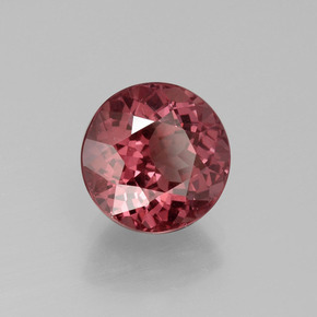 Grenat malaya rose naturelle coupe roude, 3,84 ct, VS