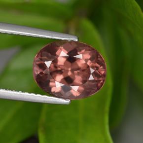 Grenat malaya rose naturelle coupe ovale, 3,45 ct, VVS-VS