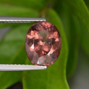 Grenat malaya rose naturelle coupe ovale, 3,45 ct, VVS-VS