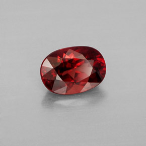 Grenat malaya orange naturelle coupe ovale, 1,07 ct, VS