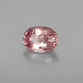 Grenat malaya rose naturelle coupe ovale, 1,02 ct, VS