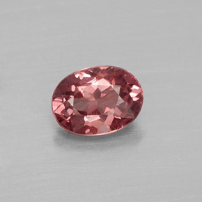 Grenat malaya rose naturelle coupe ovale, 1,03 ct, VVS-VS