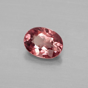 Grenat malaya rose naturelle coupe ovale, 1,03 ct, VVS-VS