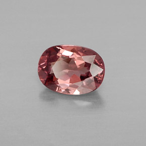Grenat malaya rose naturelle coupe ovale, 1,05 ct, VVS
