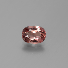 Grenat malaya rose naturelle coupe ovale, 1,06 ct, VS
