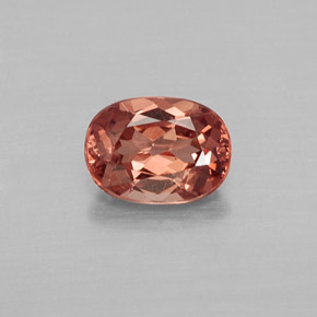 Grenat malaya orange naturelle coupe ovale, 1,12 ct, VVS-VS