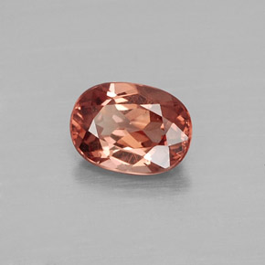 Grenat malaya orange naturelle coupe ovale, 1,12 ct, VVS-VS