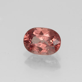 Grenat Malaya Rose naturelle Coupe ovale, 1.06 ct, VVS-VS
