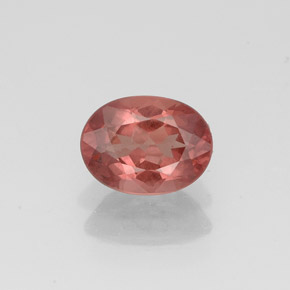 Grenat malaya rose naturelle coupe ovale, 1,08 ct, VS